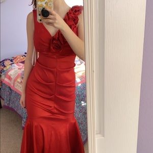 chinese dress ladies Zapaka Women Dark Red Prom Dress Mermaid Beaded Halter Evening Dress with Appliques, Dark Green / US22W